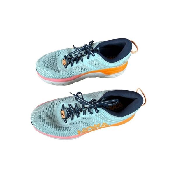 Hoka One One Womens Bondi 7 Mesh Lace Up Road Running Sneaker Shoes Size 10d - Picture 1 of 12